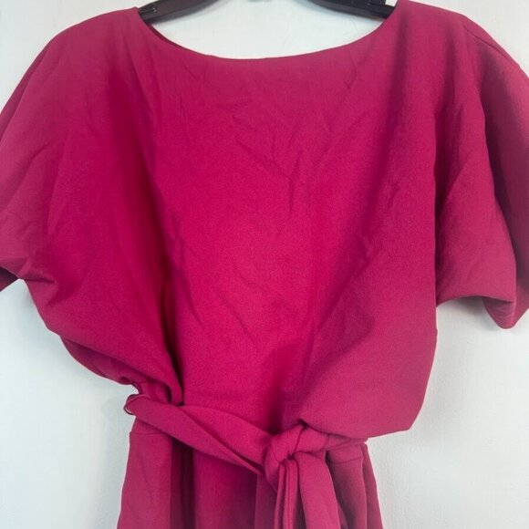 Kensie Womens 4 Scarlet Red Bouson Wrap Sheath Tie Waist Dress Retag BE86 - Picture 6 of 7